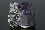 Purple Cubic Fluorite with Sphalerite & Galena - Illinois #176030-4